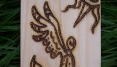pyrography angel cards
